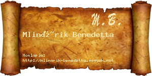 Mlinárik Benedetta névjegykártya